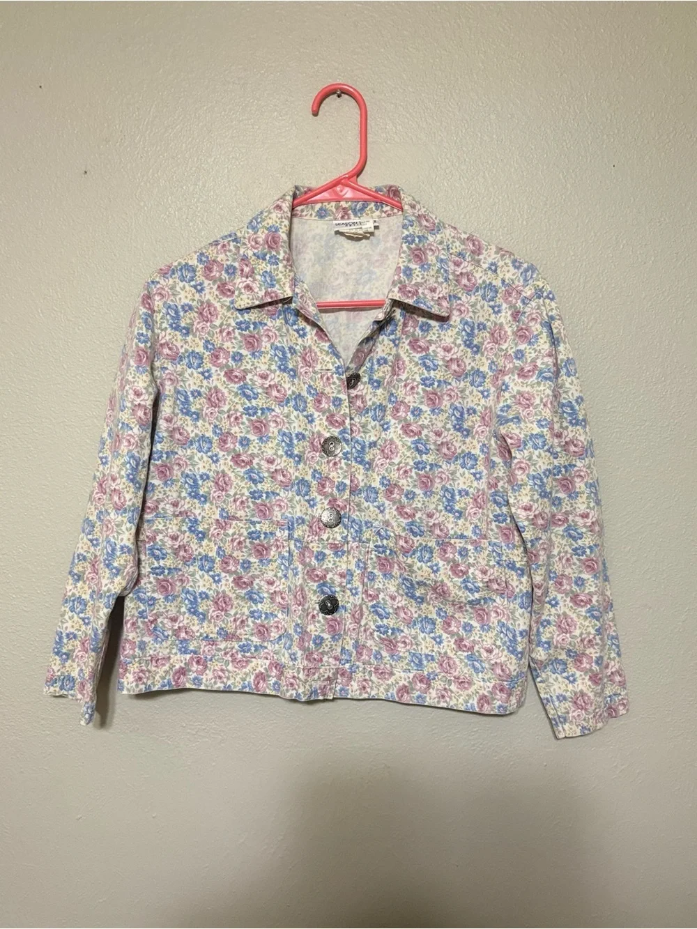 Vintage Season Ticket Petite Floral Chore Jacket Small Cottagecore Made USA
